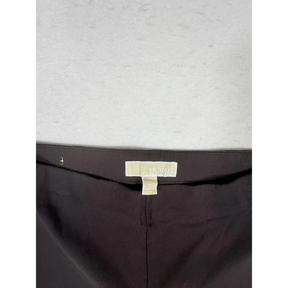 Michael Kors Womens Dark Brown Stretch Skinny Pull On Pants Size Medium Slim Fit